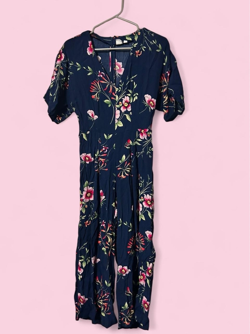 GAP navy floral jumpsuit size 4